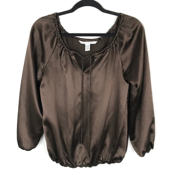 silk peasant top